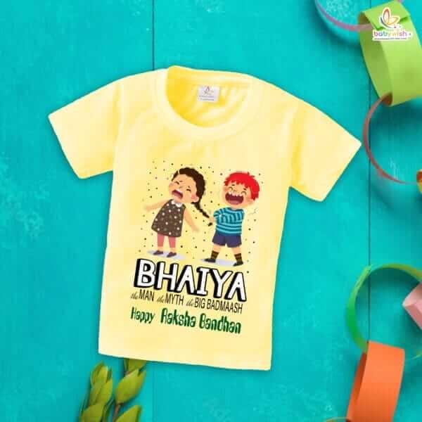 Babywish Rakshabandhan T-Shirt Brother Sister Matching dress Rakshabandhan gift for Rakhi Tee - Image 4