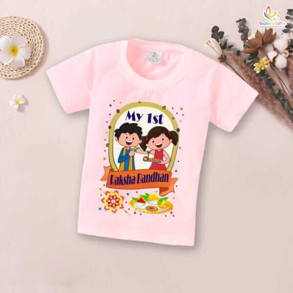 Babywish Rakshabandhan T-Shirt Brother Sister Matching dress Rakshabandhan gift for Rakhi Tee - Image 2