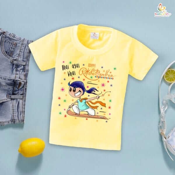 Babywish Rakshabandhan T-Shirt Brother Sister Matching dress Rakshabandhan gift for Rakhi Tee - Image 3