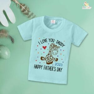 Father's Day Special T-Shirt for Boy’s and Girl’s Half Sleeve Topwear for Unisex Kids | I Love You daddy 2023 |