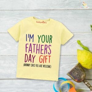 Father's Day Special T-Shirt for Boy’s and Girl’s Half Sleeve Topwear for Unisex Kids | I'm Your Father Day Gift |