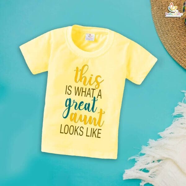 This Is What a Great Aunt Looks Like T-Shirt – Bua Shirt for Women | Auntie Gift Tee, Indian Bua Outfit, Family Matching Shirt, Babywish - Image 4