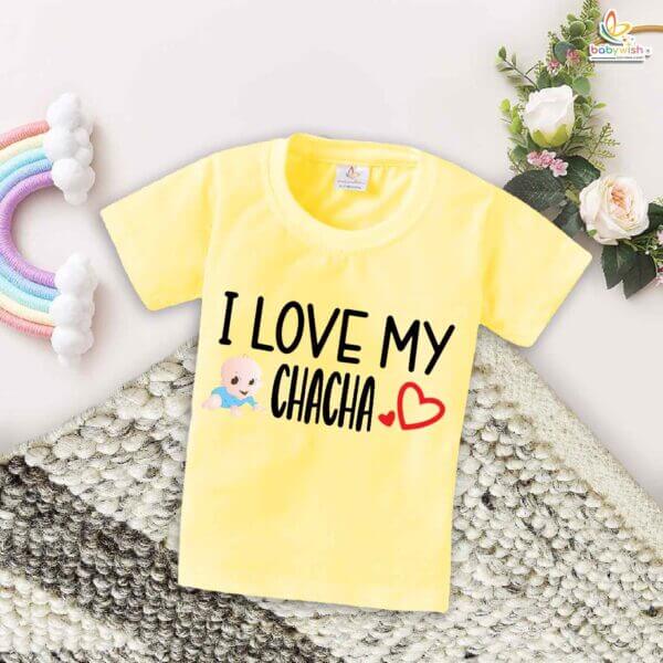 I Like My Chacha T-Shirt – Cute Chacha & Chachi Shirt for Men | Gift for Uncle, Indian Family Tee, Babywish - Image 4