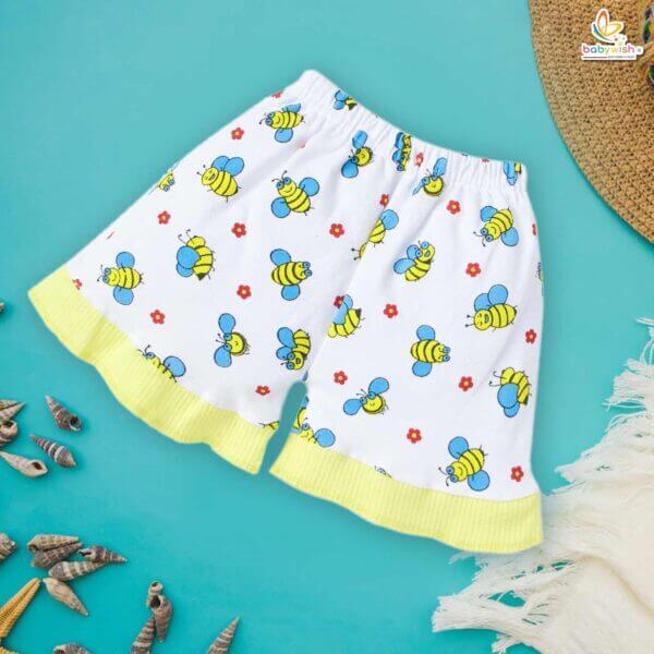 Babywish Baby Girl Cotton Frock Newborn Girl Knee Length Sleeveless Dress BeeTheme Printed - Image 3