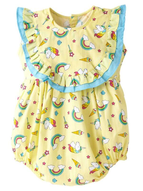 Baby Girls Romper Set Ruffle Sleeve Onesie Newborn Bodysuit Romper Jumpsuit Infant Clothes Dress - Image 2
