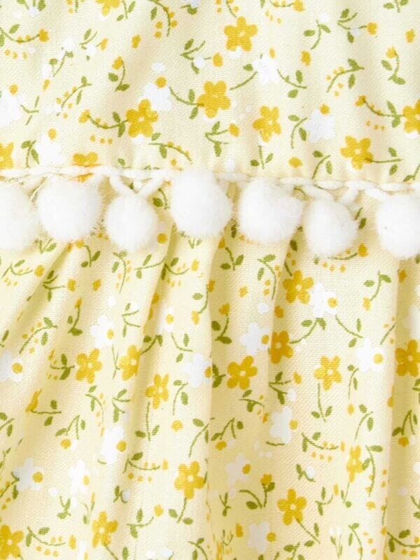 Babywish Baby Girl Cotton Frock Newborn Girl Knee Length Sleeveless Dress Floral Theme Printed - Image 4