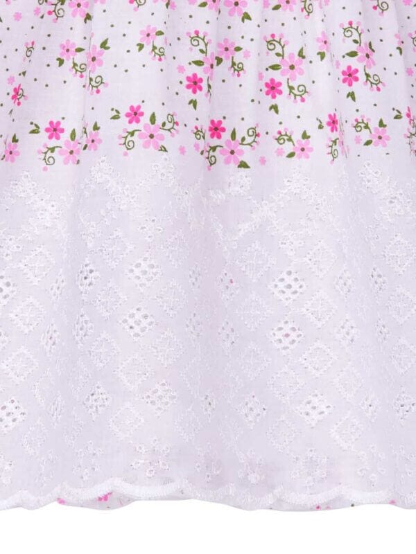 Babywish Baby Girl Cotton Frock Newborn Girl Knee Length Sleeveless Dress Lily Floral Theme Printed - Image 4