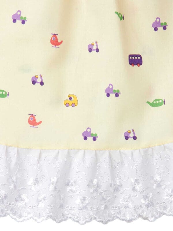 Babywish Baby Girl Cotton Frock Newborn Girl Knee Length Sleeveless Dress Vehicles Theme Printed - Image 4
