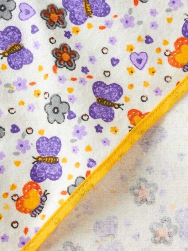 Baby Flannel hooded towels for new born Butterfly Printed Bath Towel for Boys and Girls Infants kids towel - Image 4