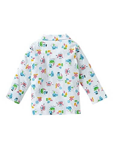 Kids Sleepsuit for Baby Boys and Girls Long Sleeve Topwear and Pajamas Set Baby Clothing Sleepwear Set White Marine Perfect for Newborns and Toddlers - Image 3