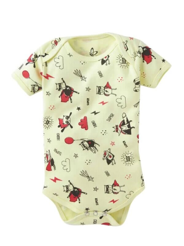 Baby Boy's and Baby Girl’s Bodysuits Cotton Half Sleeve Rompers Gift for Infants - Set of 3 - Image 2