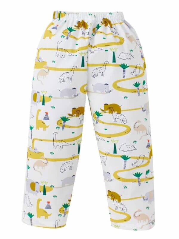 Kids Sleepsuit for Baby Boy’s and Girl’s Topwear and Pajamas Set Long Sleeve Sleepwear Baby Clothing Sets - Yellow Elephant Print - Image 5