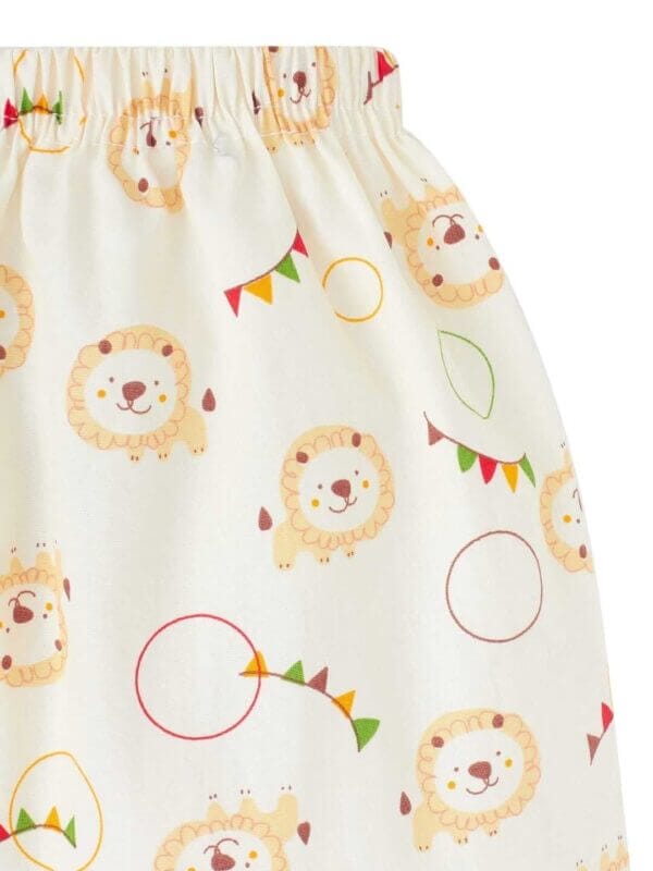 Kids Sleepsuit for Baby Boy’s and Girl’s Topwear and Pajamas Set Long Sleeve Sleepwear Baby Clothing Sets - Yellow Lion Print - Image 6