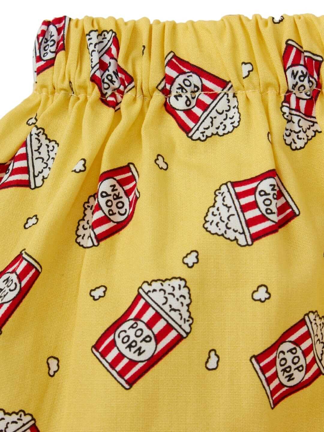 Kids Sleepsuit for Baby Boys and Girls Long Sleeve Topwear and Pajamas Set Baby Clothing Sleepwear Set Yellow Popcorn Print for Newborns and Toddlers - Image 6