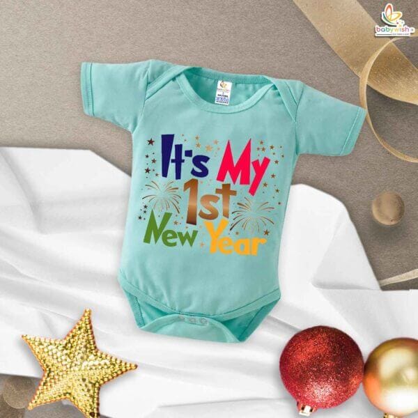 Babywish New Year Romper Clothes My First New Year Bodysuits It's My First New Year Party - Image 2