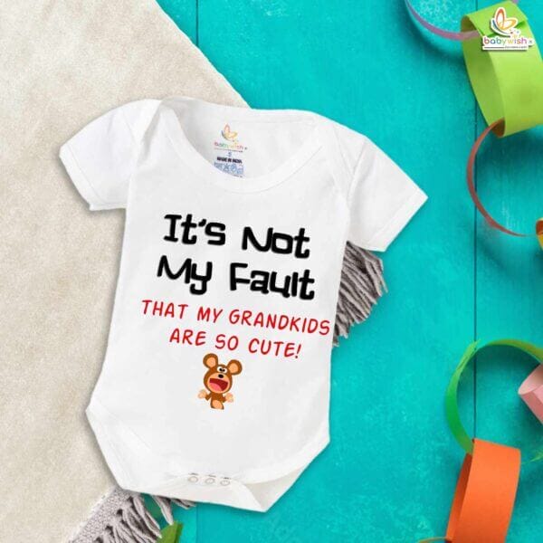 It’s Not My Fault – Cute Baby Romper for Grandpas | Funny Bodysuit for Grandfather and Baby | Babywish - Image 5
