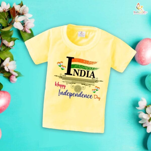 Babywish Independence Day T-Shirt for Boys and Girls 15th August T-Shirts HAPPY INDEPENDENCE DAY - Image 4
