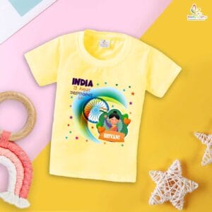 Babywish Independence Day T-Shirt for Boys and Girls 15th August T-Shirts HAPPY INDEPENDENCE DAY