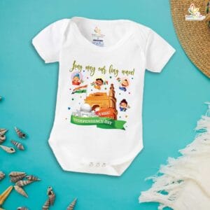 Babywish Independence Day T-Shirt for Boys and Girls 15th August Romper HAPPY INDEPENDENCE DAY