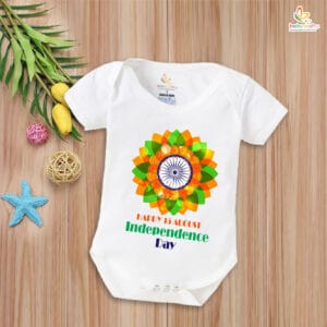 Babywish Independence Day T-Shirt for Boys and Girls 15th August Romper HAPPY INDEPENDENCE DAY