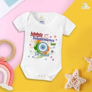 Babywish Independence Day T-Shirt for Boys and Girls 15th August Romper HAPPY INDEPENDENCE DAY