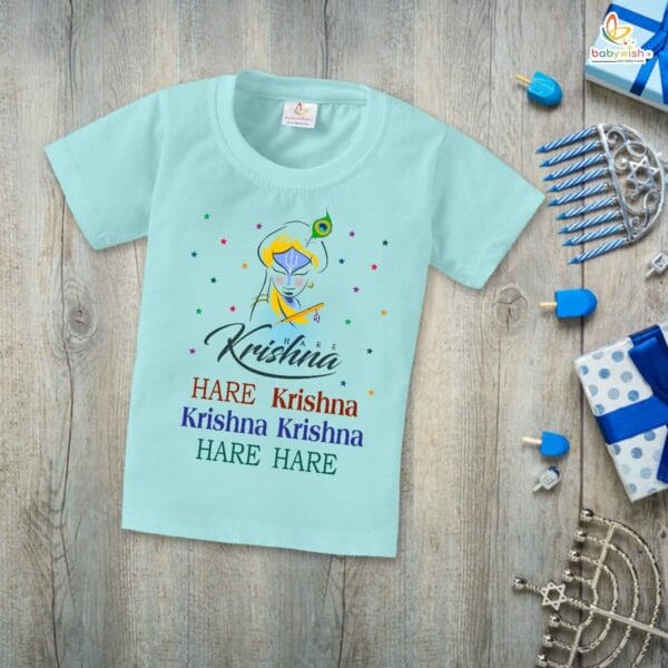 Babywish Dahi Handi T-Shirt for Boys and Girls Krishna Janmashtami T-Shirts HAPPY KRISHNA JANMASHTAMI - Image 4