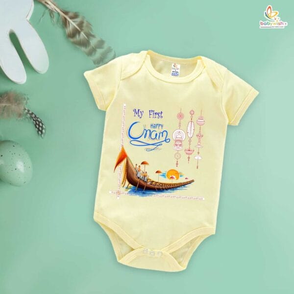 Babywish Onam Romper Brother Sister Matching dress for ONAM - Image 3