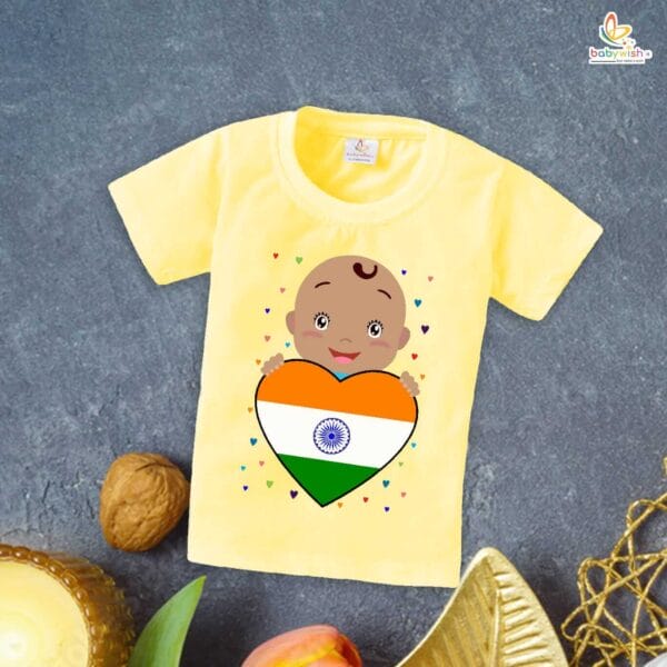 Babywish Independence Day T-Shirt for Boys and Girls 15th August T-Shirts HAPPY INDEPENDENCE DAY - Image 2