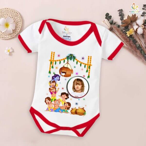 Babywish Dahi Handi Romper Brother Sister Matching dress for DHNDI - Image 2