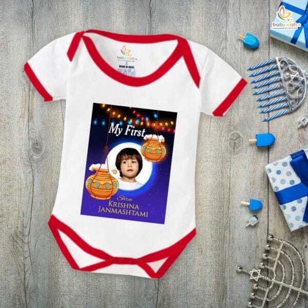 Babywish Dahi Handi Romper Brother Sister Matching dress for DHNDI - Image 3