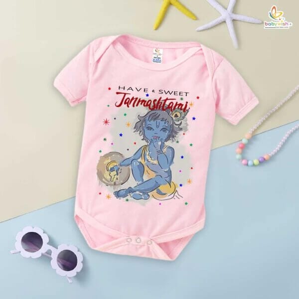 Babywish Krishna Janmashtami Romper Brother Sister Matching dress for KRIS JANM - Image 4