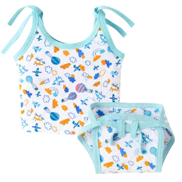 Baby Girl Cotton Top with Matching Nappy | Newborn | Babywish - Image 3