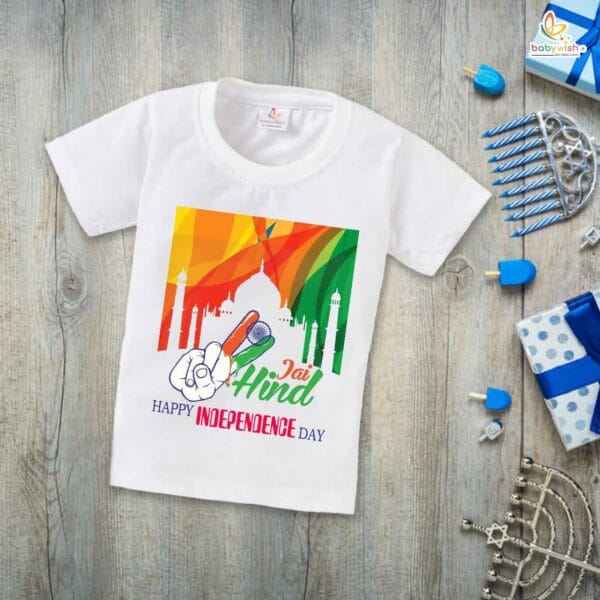 Babywish Independence Day T-Shirt for Boys and Girls 15th August T-Shirts HAPPY INDEPENDENCE DAY