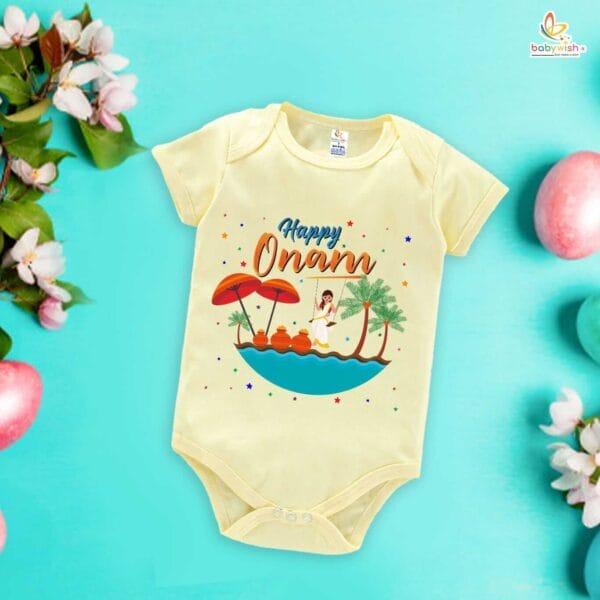 Babywish Onam Romper Brother Sister Matching dress for ONAM - Image 5