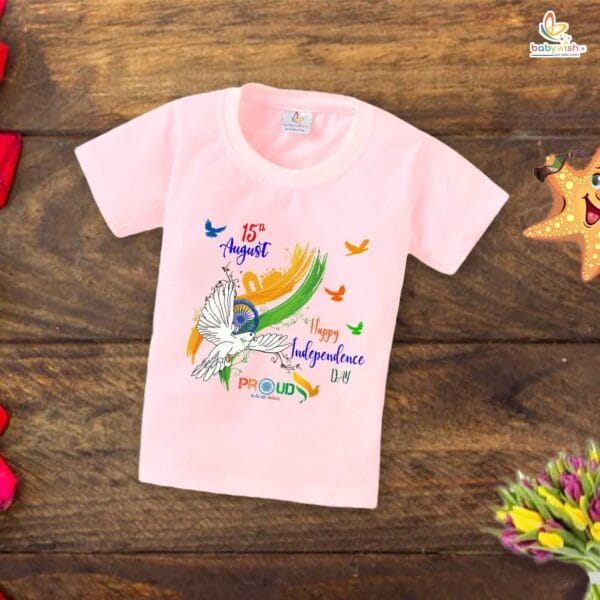 Babywish Independence Day T-Shirt for Boys and Girls 15th August T-Shirts HAPPY INDEPENDENCE DAY - Image 4