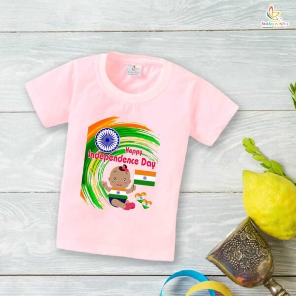 Babywish Independence Day T-Shirt for Boys and Girls 15th August T-Shirts HAPPY INDEPENDENCE DAY - Image 4