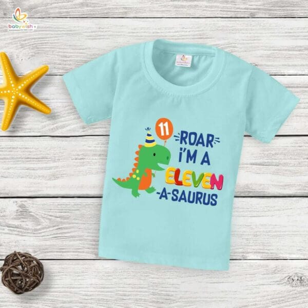 Eleven Year Birthday Unisex T-Shirt Half Sleeve Round Neck Topwear tee for kids - Image 3