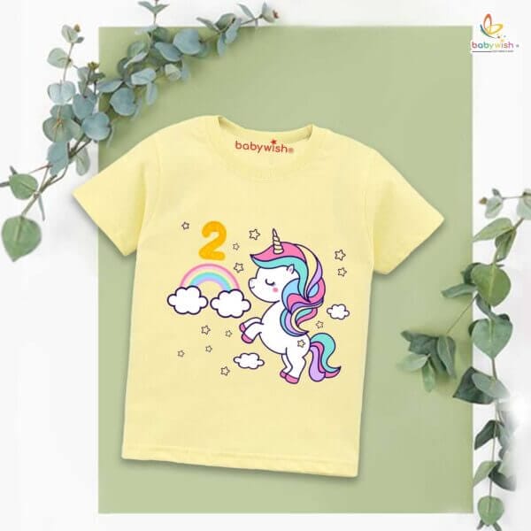Two Year Birthday Unisex T-Shirt Half Sleeve Round Neck Topwear tee for kids - Image 4
