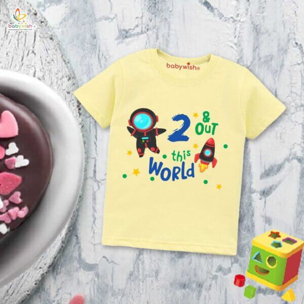 Two Year Birthday Unisex T-Shirt Half Sleeve Round Neck Topwear tee for kids - Image 4