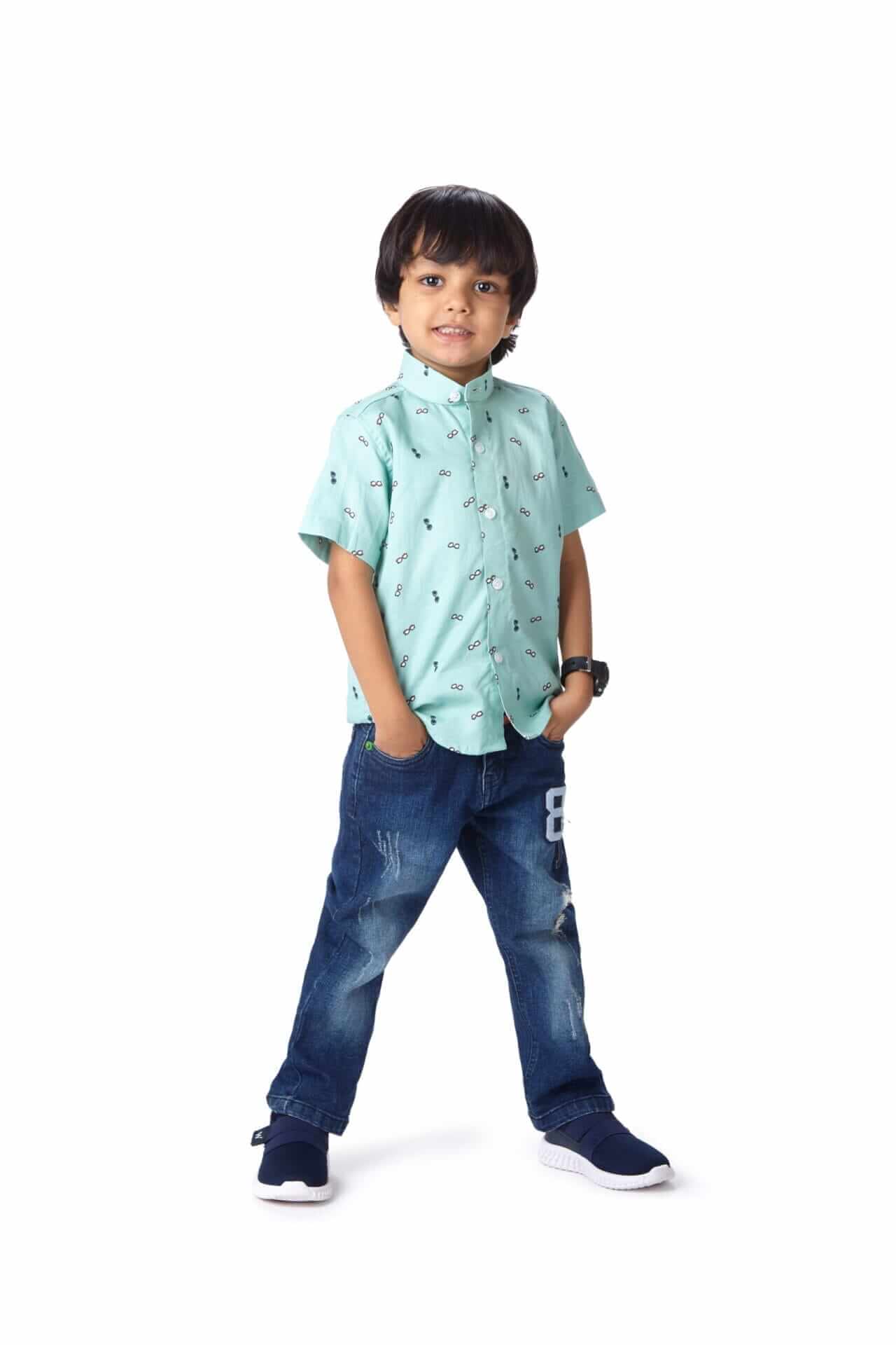 Kids Full Sleeve Shirt for Boys & Girls | Goggle Printed Theme Toddler Shirt | Summer & Winter Top Wear | Soft, Comfortable, Durable Kids Clothes for Everyday Wear
