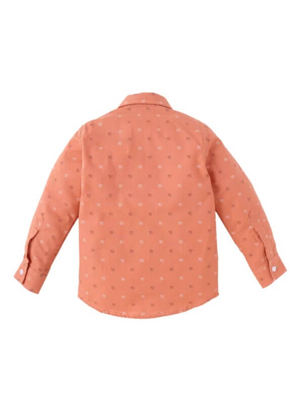 Toddler Boys Full Sleeve Shirt – Peach Camera Print Casual Shirt for Kids and Baby Boys – Stylish and Comfortable Outfit for Everyday Wear – Babywish - Image 4