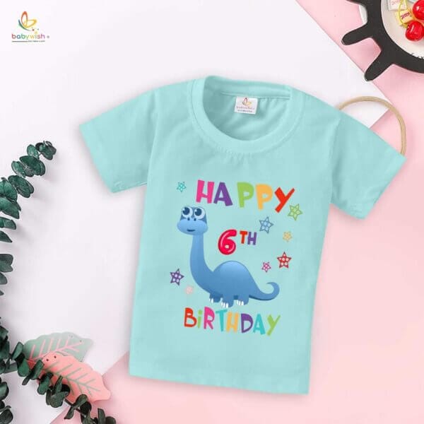 Six Year Birthday Unisex T-Shirt Half Sleeve Round Neck Topwear tee for kids - Image 3