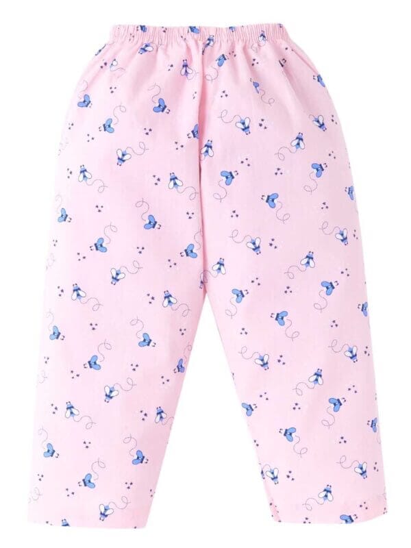 Kids Sleepsuit for Baby Boy’s and Girl’s Topwear and Pajamas Set Long Sleeve Sleepwear Baby Clothing Sets - Peach Butterfly Print - Image 5