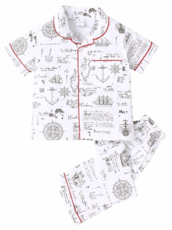 Kids Sleepsuit for Baby Boy’s and Girl’s Topwear and Pajamas Set Long Sleeve Sleepwear Baby Clothing Sets - Historical Weapons Print