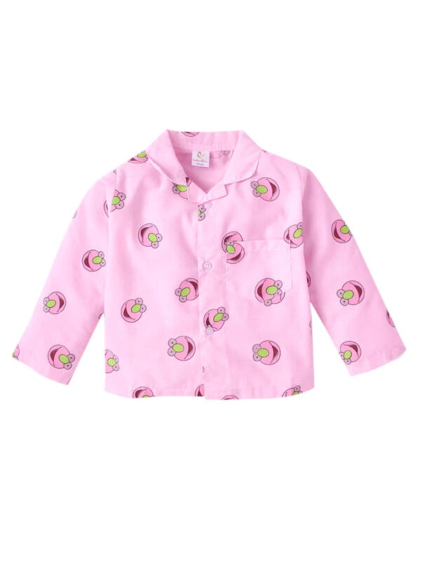 Kids Pink Sleepsuit for Boys and Girls Topwear and Pajamas Set - Image 2