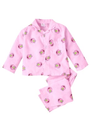 Pink Cotton Sleepsuit for Kids Aged 1 to 10 Years with Cute Prints – Babywish