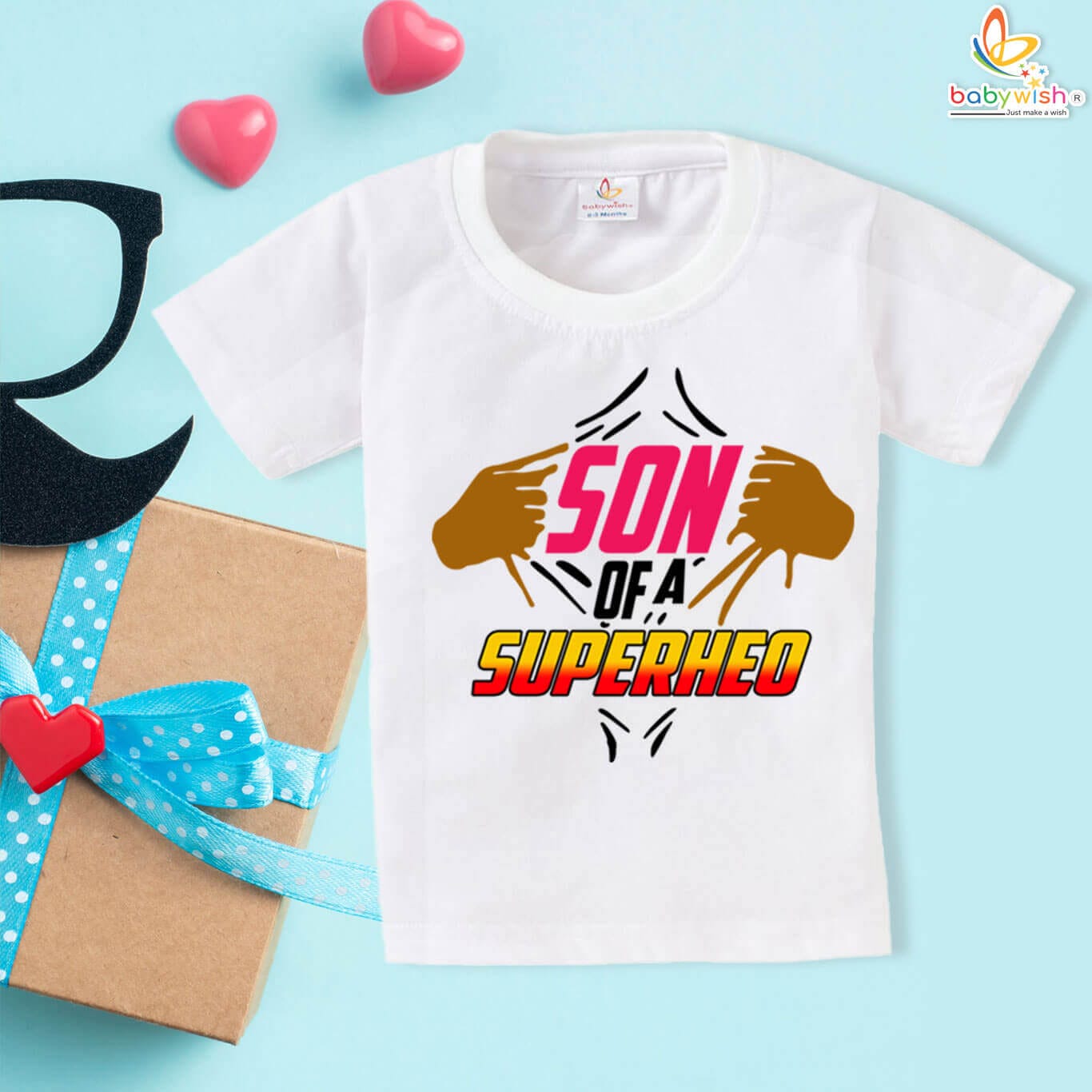 Fathers Day T-Shirt for Kids | Son of a Superhero | Babywish