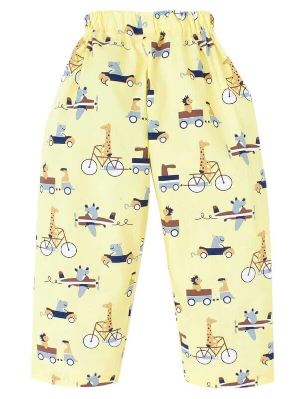 Kids Sleepsuit for Baby Boy’s and Girl’s Topwear and Pajamas Set Long Sleeve Sleepwear Baby Clothing Sets - Yellow Animal Print - Image 5