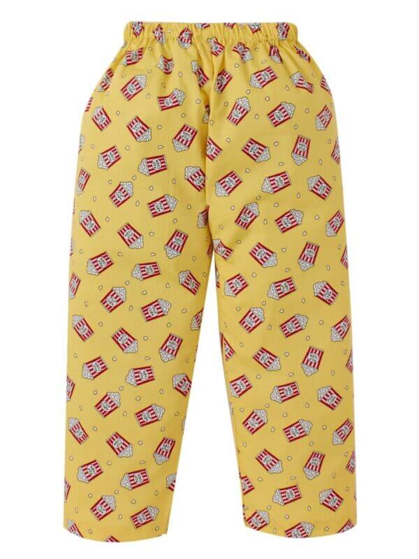 Kids Sleepsuit for Baby Boy’s and Girl’s Topwear and Pajamas Set Long Sleeve Sleepwear Baby Clothing Sets - Yellow Popcorn Print - Image 5