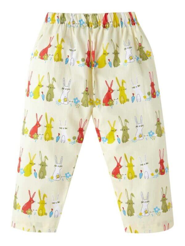Kids Sleepsuit for Baby Boy’s and Girl’s Topwear and Pajamas Set Long Sleeve Sleepwear Baby Clothing Sets - Yellow Rabbit Print - Image 4